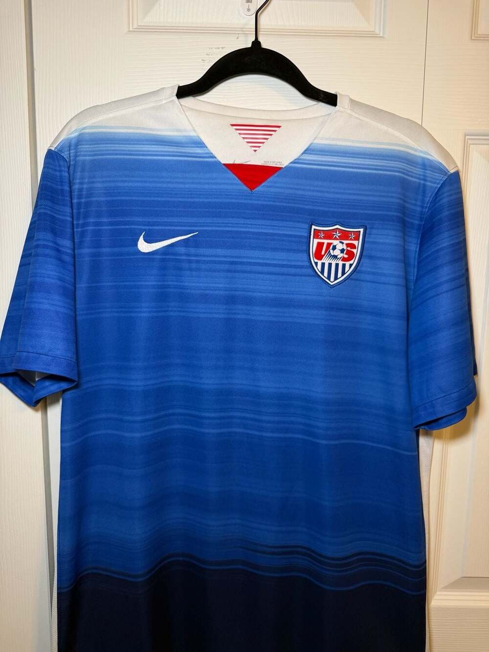 Nike US Soccer Jersey 2015 2016 Away Size Large Blue White